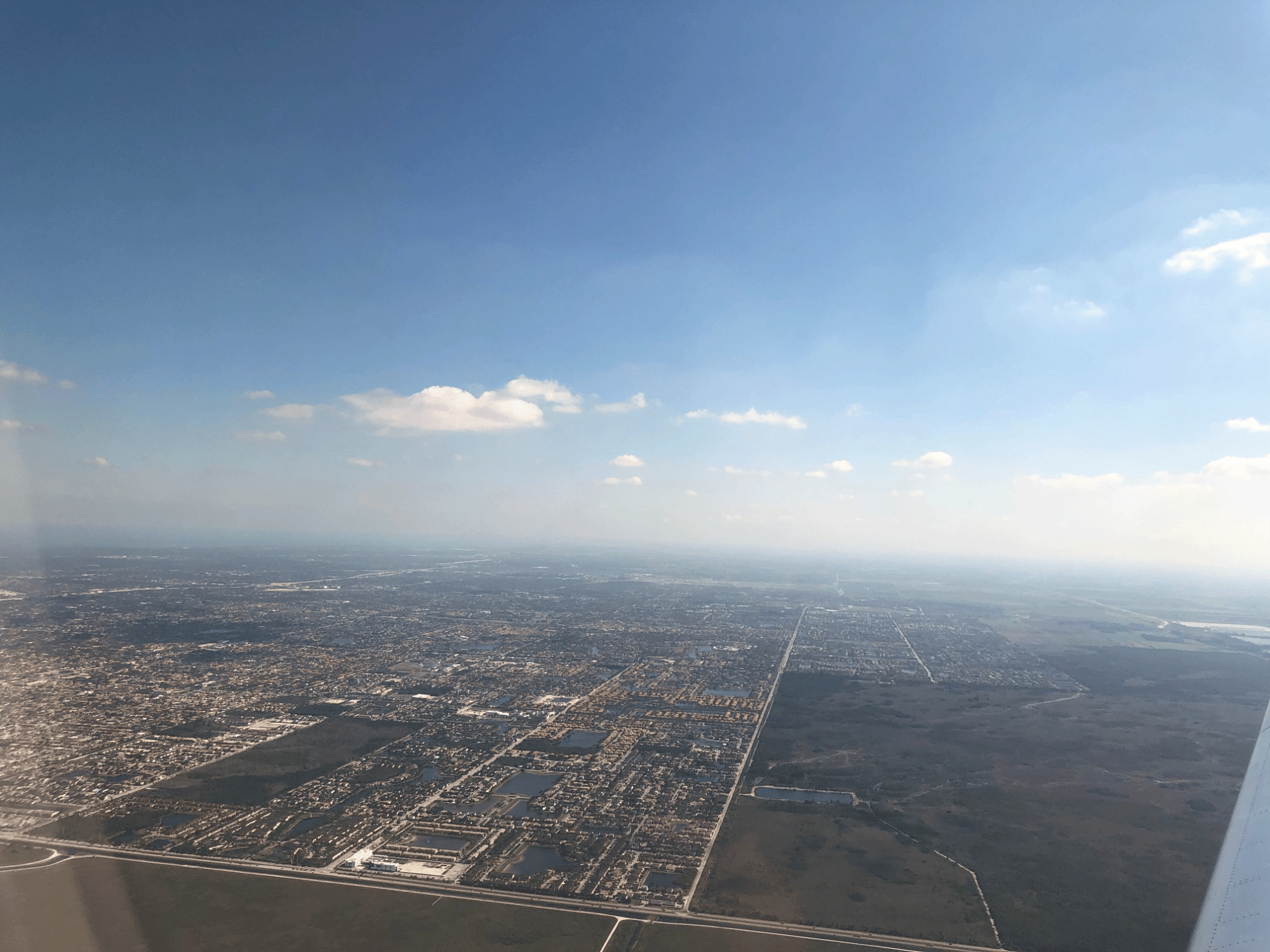From the air.